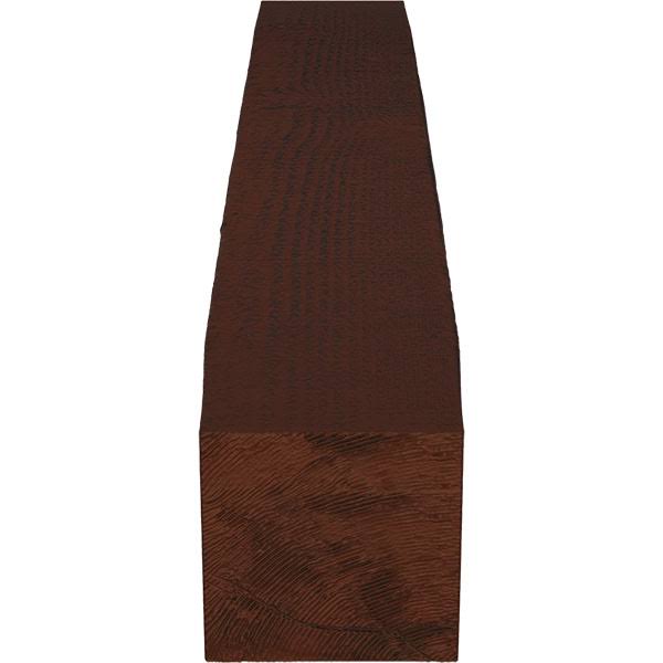Rough Sawn Faux Wood Fireplace Mantel, Natural Pecan J261