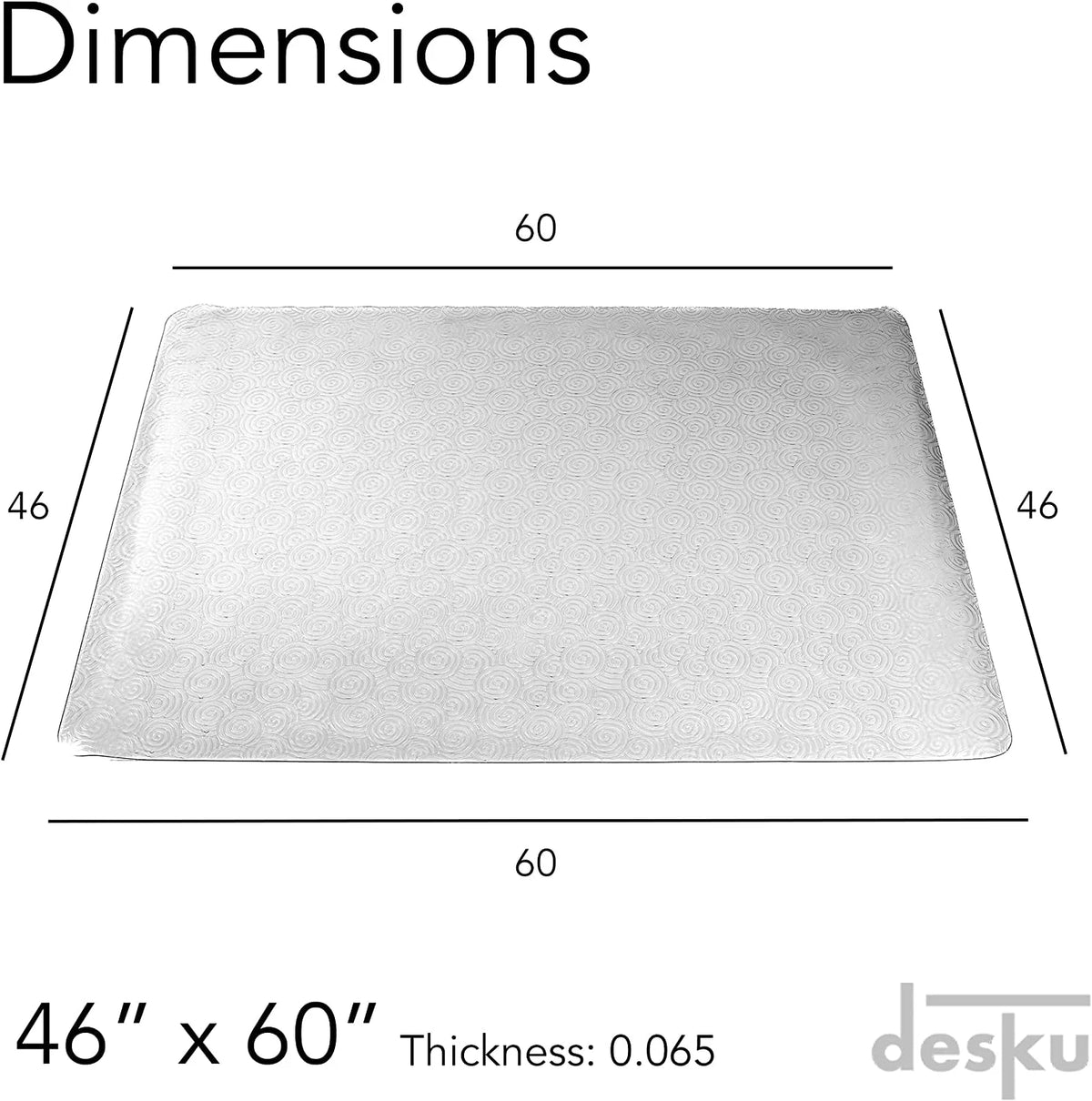 Clear PVC Chair Mat for Hard Floor Protection B323870
