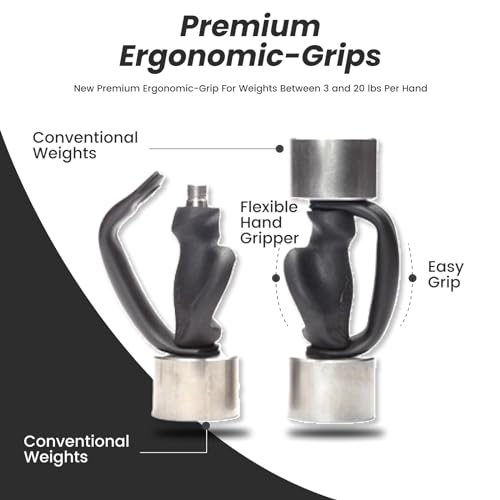 Ergonomic Grips with Four 2 LB Twist-on Weights U481769