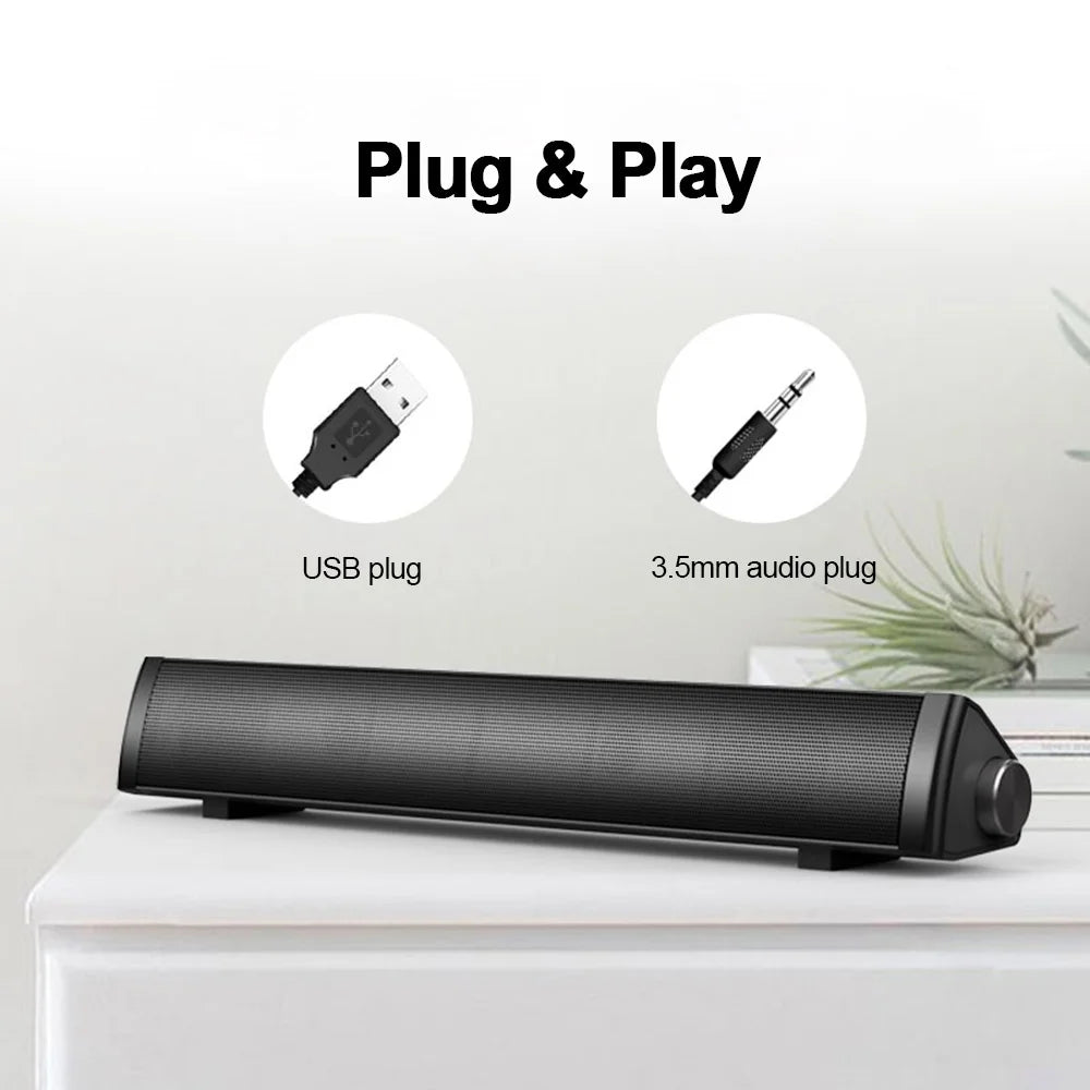 Computer Speakers Wired Soundbar with HiFi Sound W612