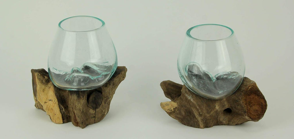 Set of 2 Decorative Bowl Vase Planter R7514