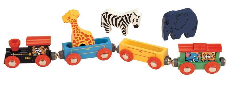 7 Piece Wooden Animal Train Set T283672