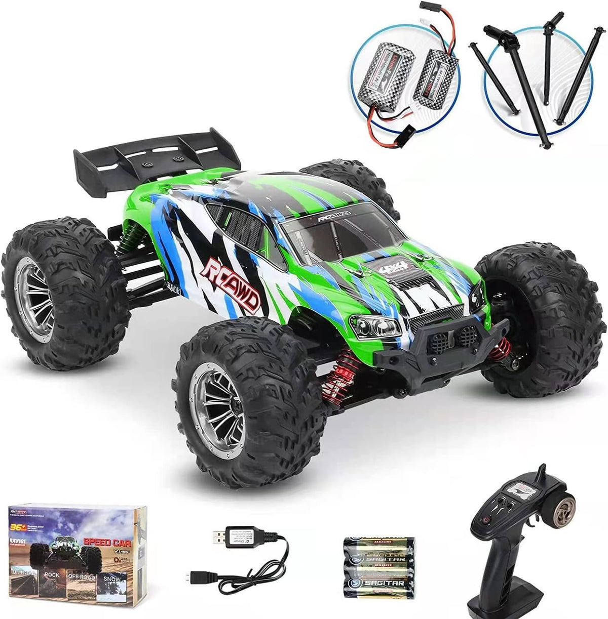 Red 4WD RC Monster Truck L36079
