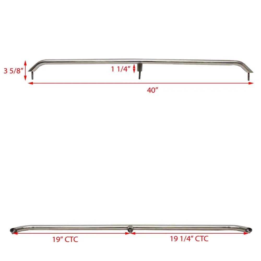 40 x 3 5/8 Inch Stainless Steel Grab Rail U59515