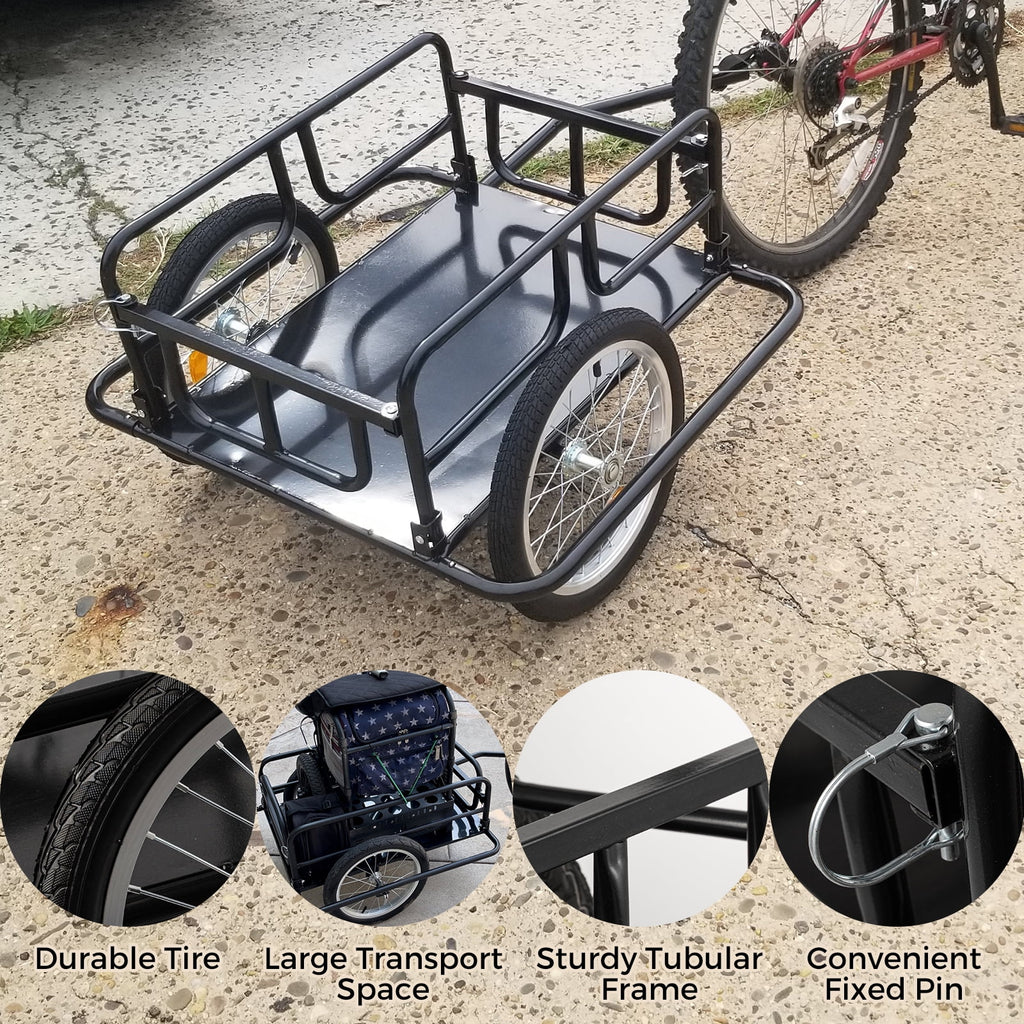 Foldable Bike Cargo Trailer with 16'' Wheels G957166