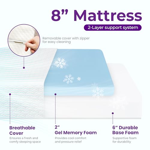 8 Inch Full Cooling Gel Memory Foam Mattress F338432