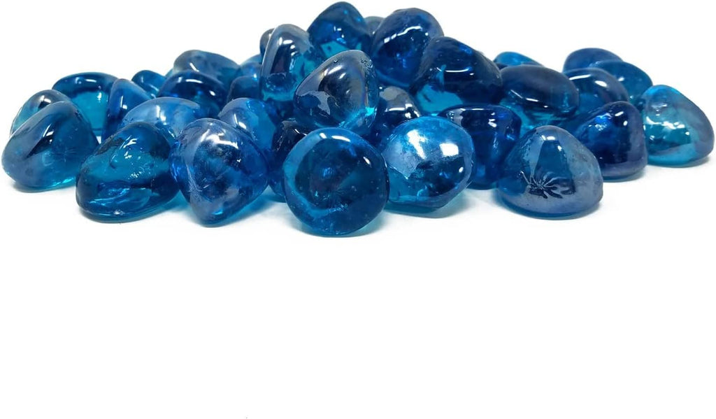 10-Pound Caribbean Blue Fire Glass E7600