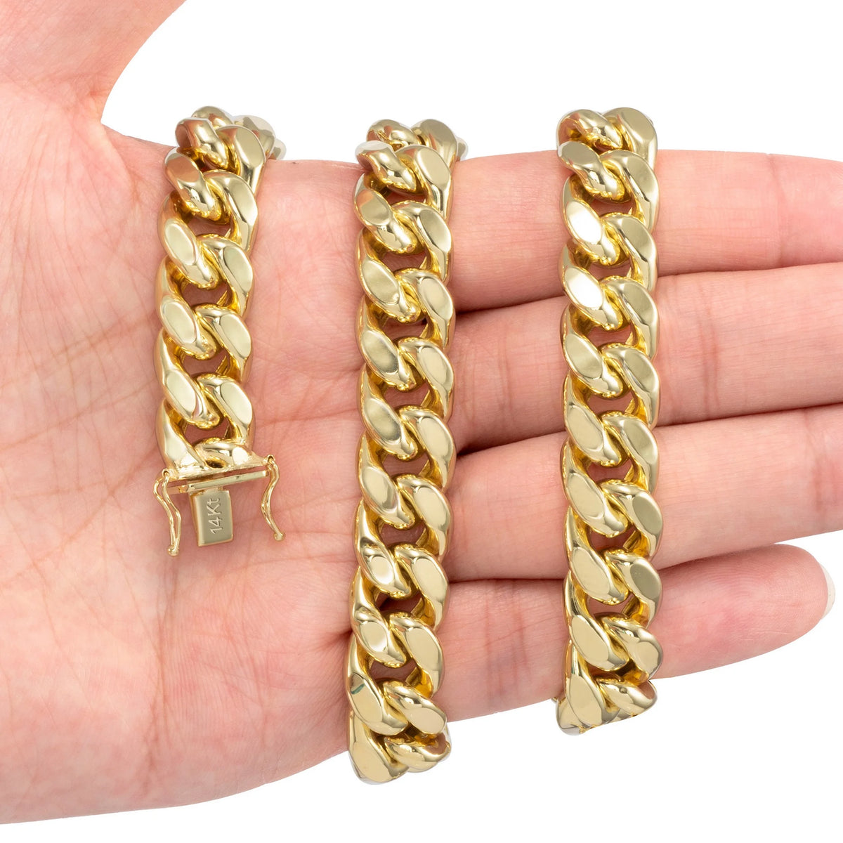 14k Yellow Gold Miami Cuban Link Chain Necklace 20" - 30" C6771