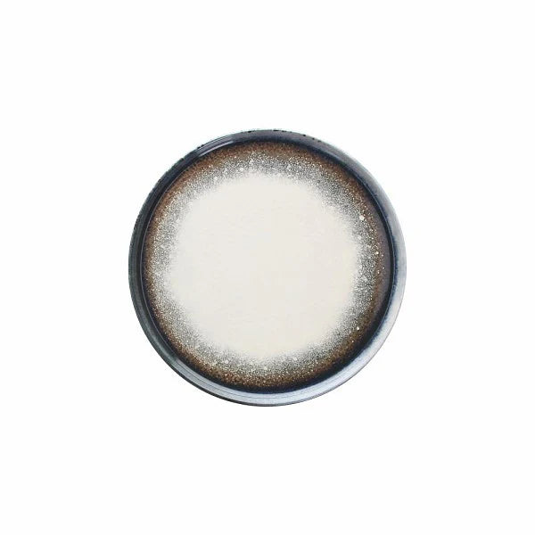 White Stoneware Dinner Plate L463