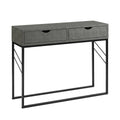 Grey 2-Drawer Faux Shagreen Entry Table P1234