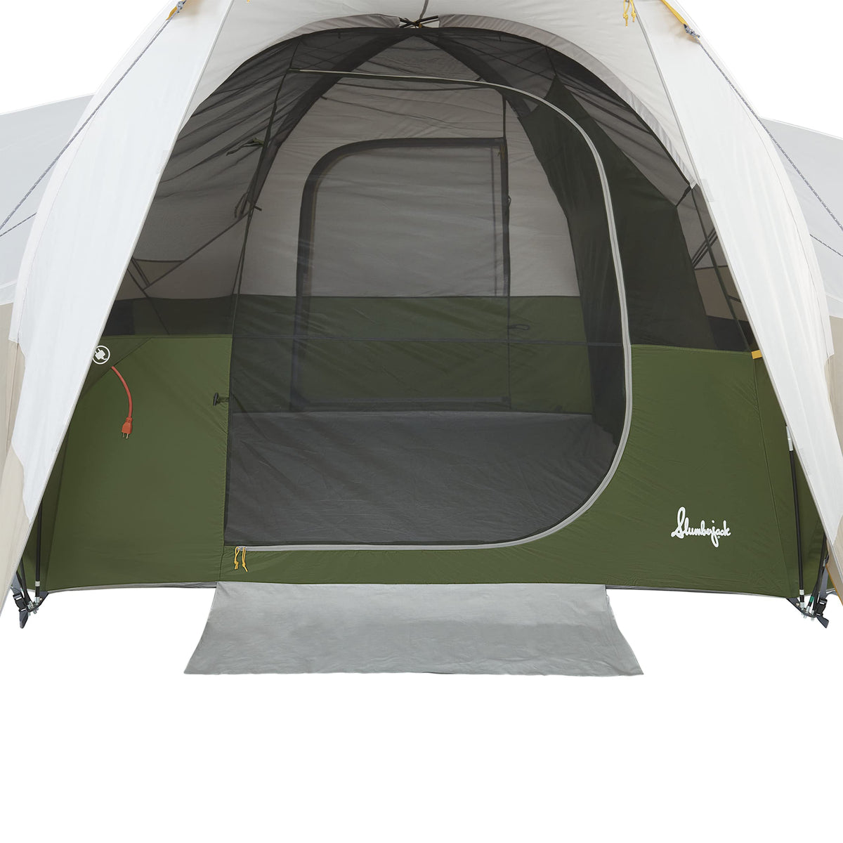 Beige/Green 8 Person Hybrid Dome Family Camping Tent A3739