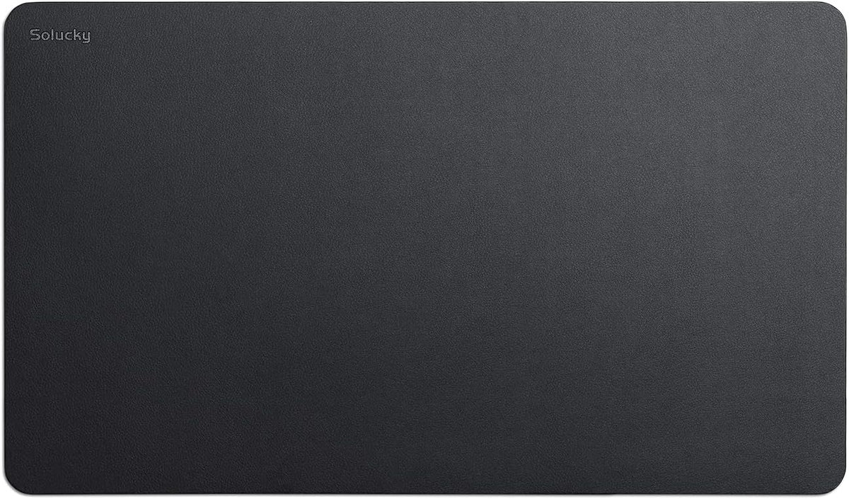 Leather Desk Pad Protector, Non Slip, 34 x 16 Inches, Dark Brown, Pack of 2 B790