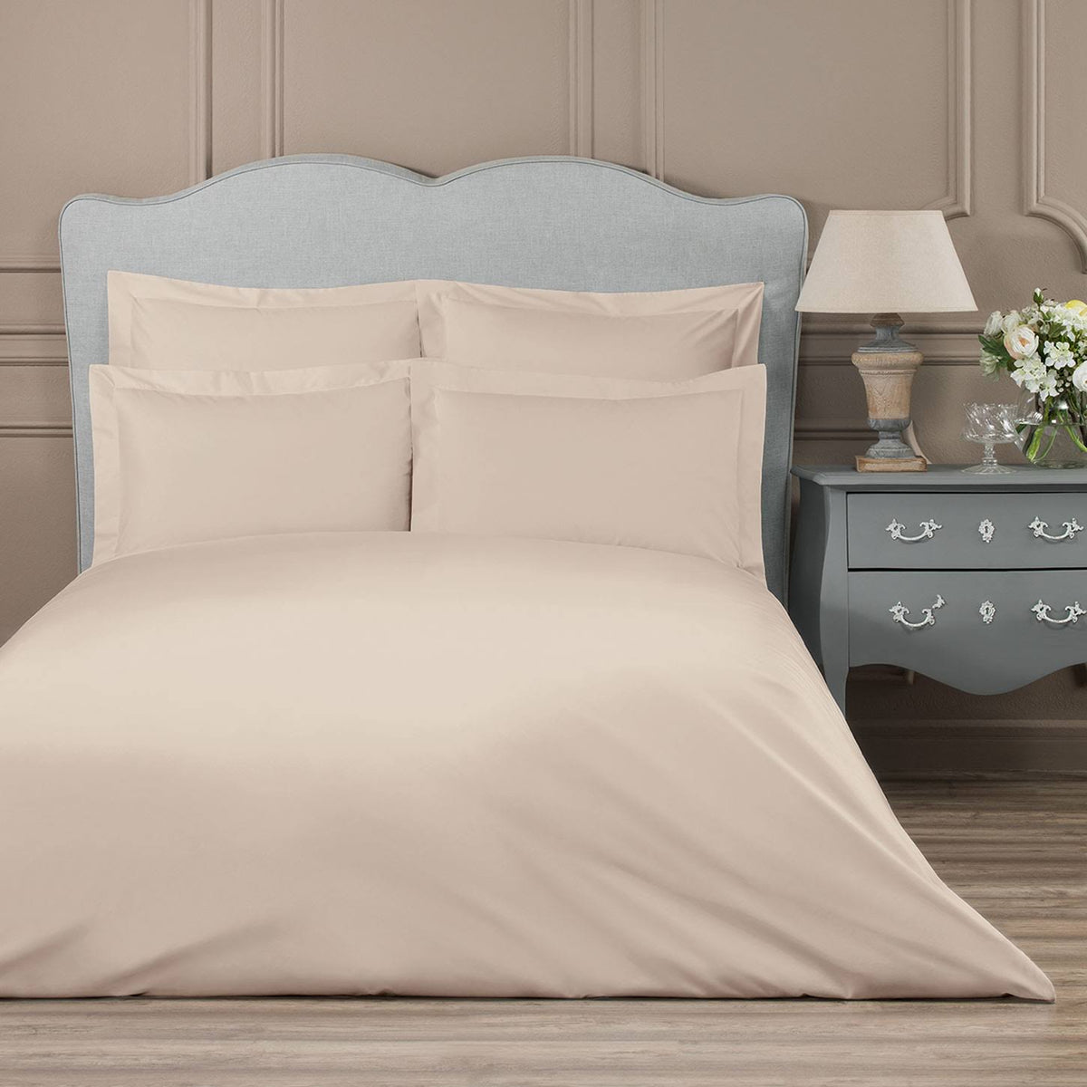 Light Beige Cotton Sateen Duvet Cover Single Size G9866