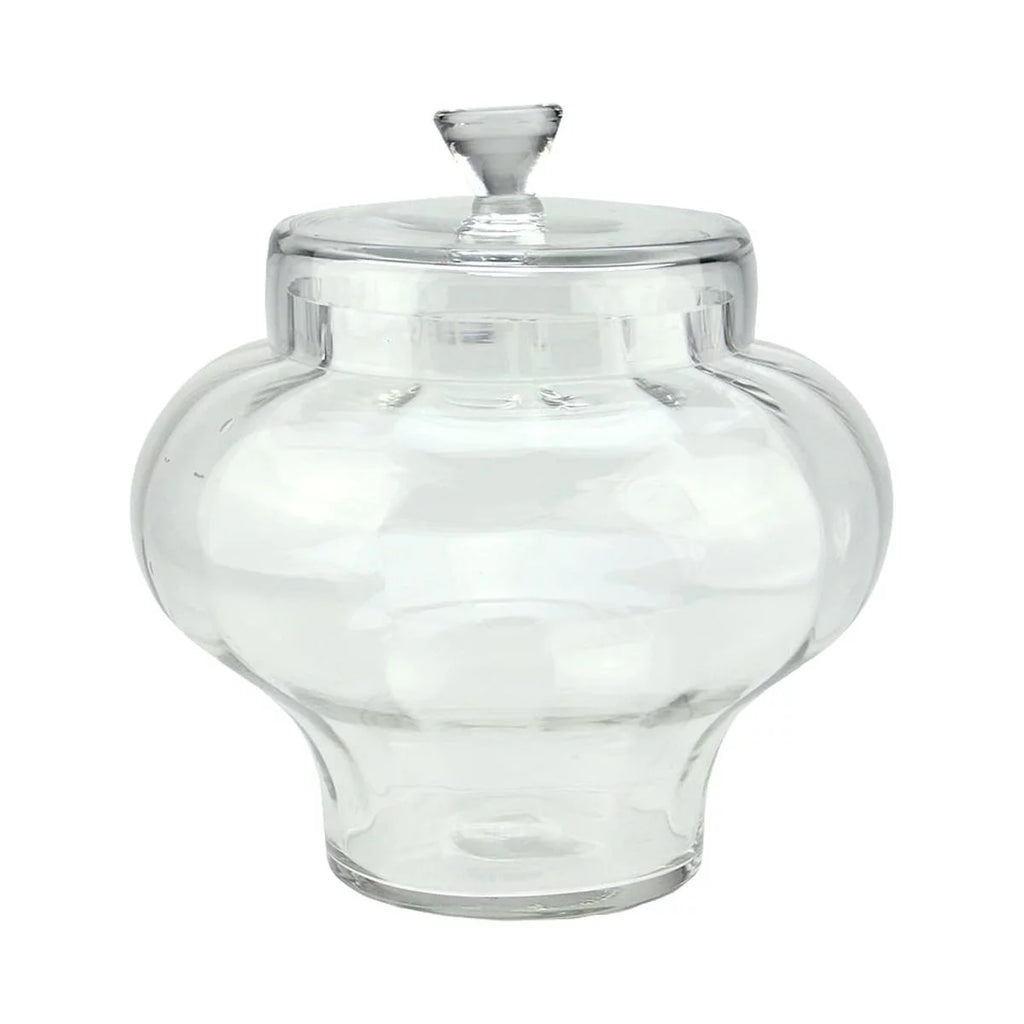 11" Transparent Glass Dish with Lid U161007