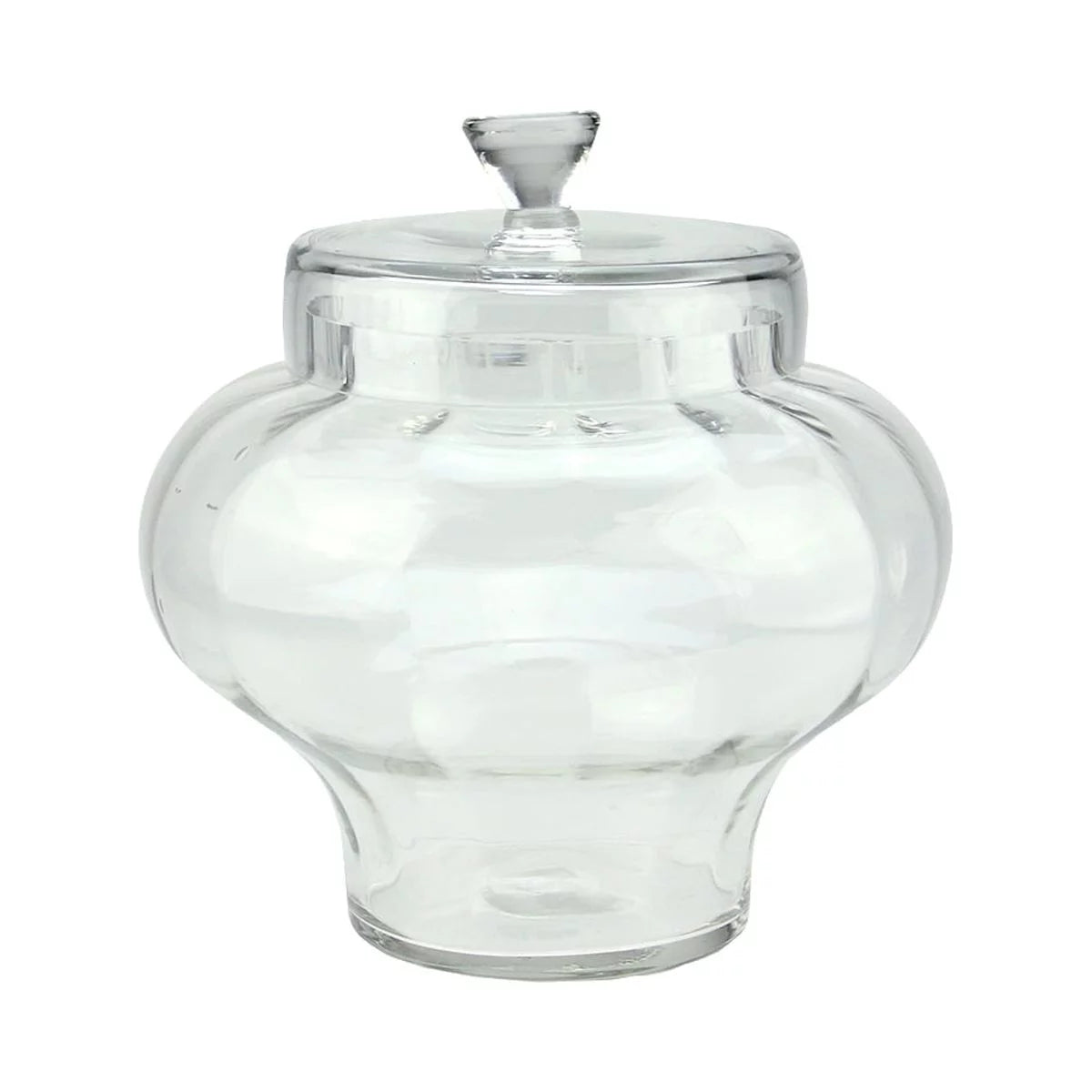 11" Transparent Glass Dish with Lid U161007
