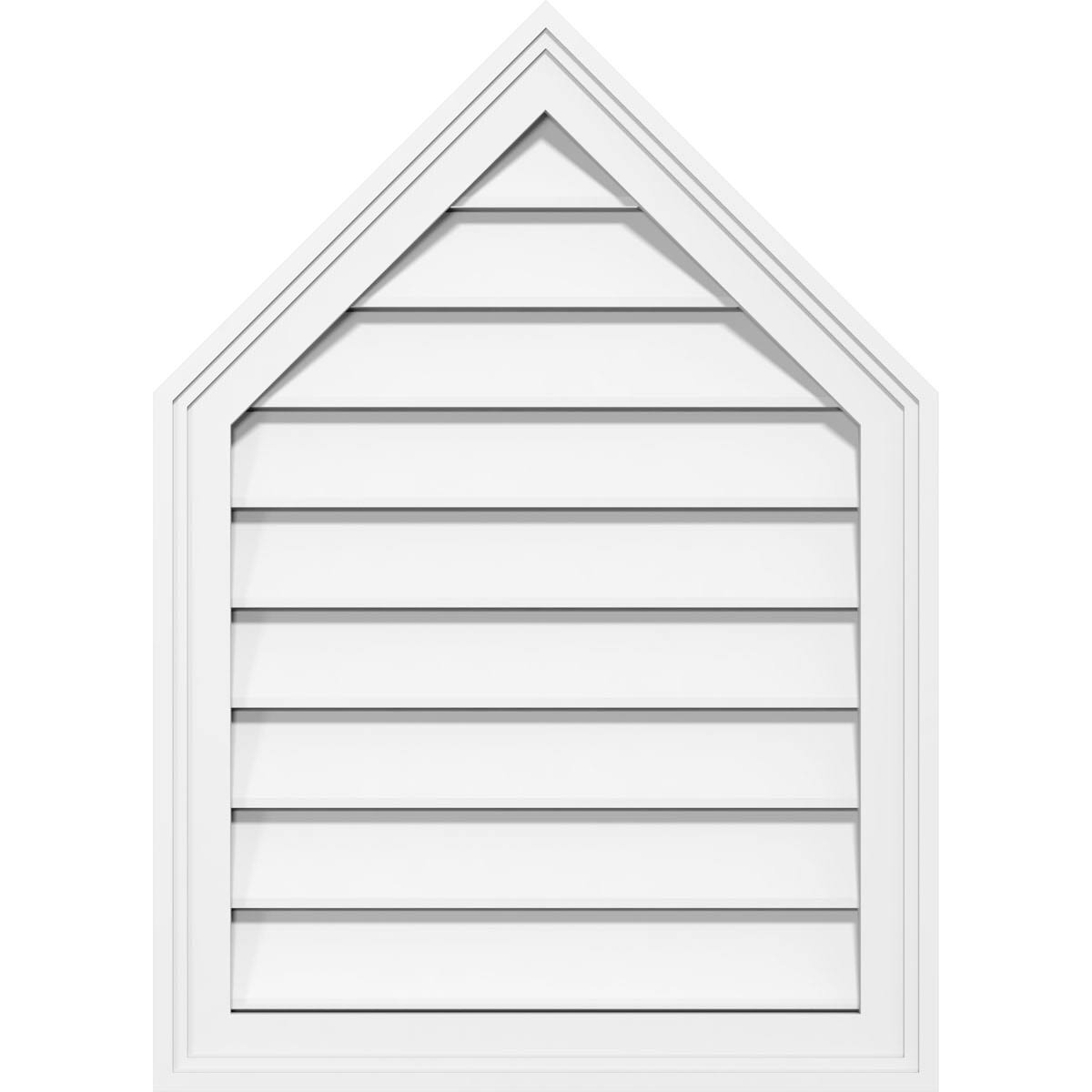 Peaked Top Surface Mount PVC Gable Vent C16965