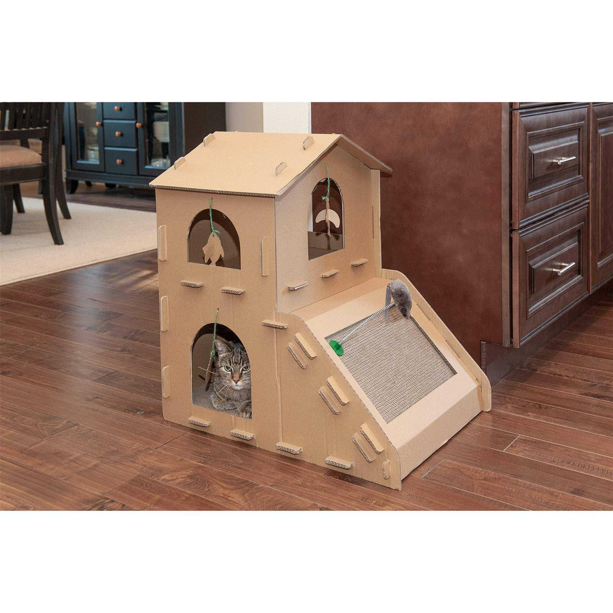 Corrugated Cat Scratcher House with Catnip X269