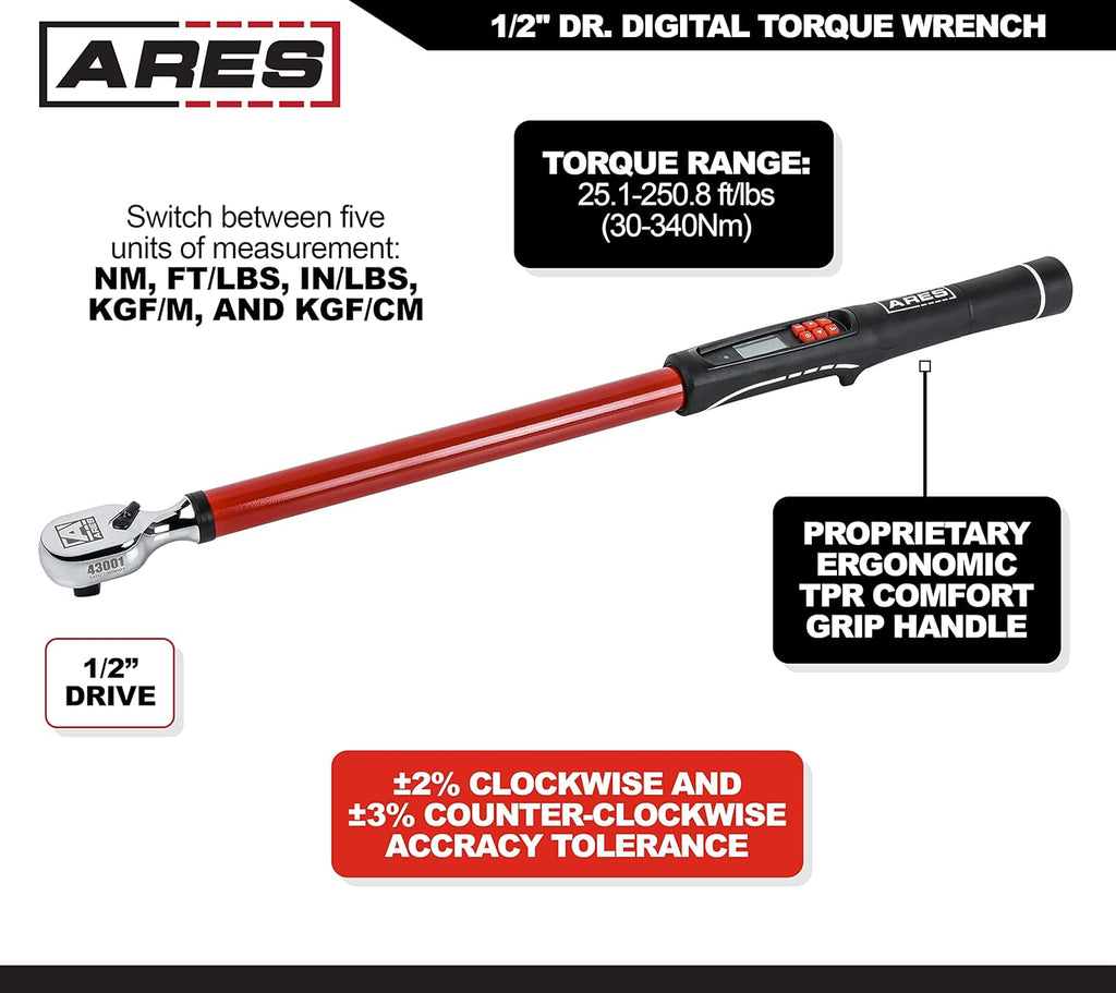 1/2-Inch Drive Electronic Digital Torque Wrench P363235