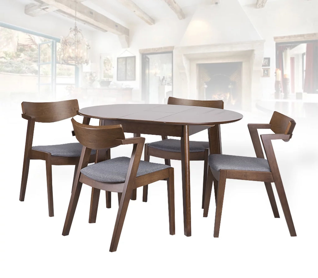 Medium Brown Solid Wood Dining Set of 4 A50476