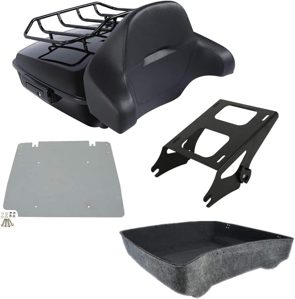 Chopped Trunk Backrest Pad Mount Rack For Harley Tour Pack Street Glide L82485