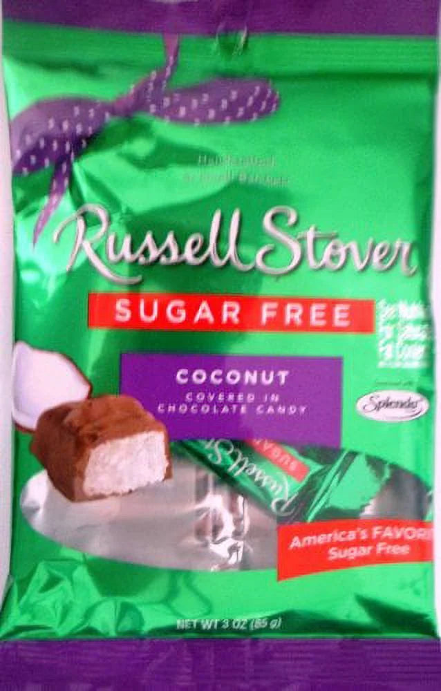 Sugar Free Chocolate Covered Coconut Candy 3 oz. Bag Pack of 6 M147133