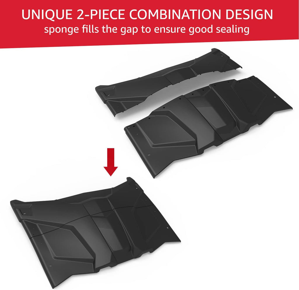 2-Piece Polyethylene Plastic Roof Compatible with 2017-2022 Can Am Maverick X3 E460