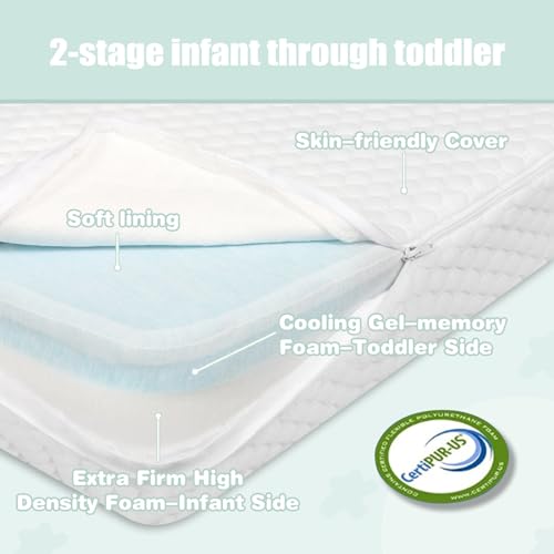 38x26 Trifold Memory Foam Travel Crib Mattress Z418