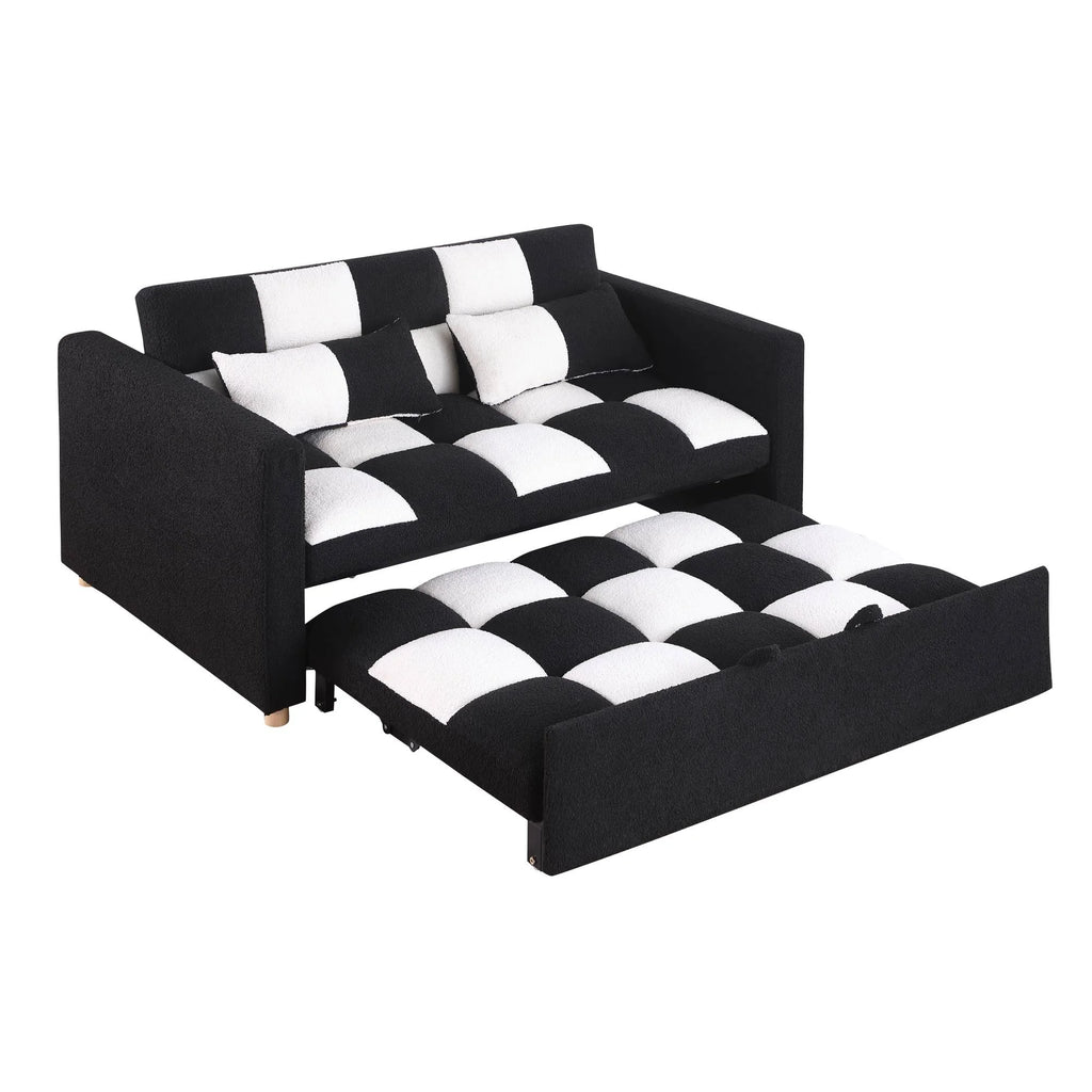 45 x 68 Small Convertible Loveseat Sleeper Sofa Bed with 2 Pillows A42994