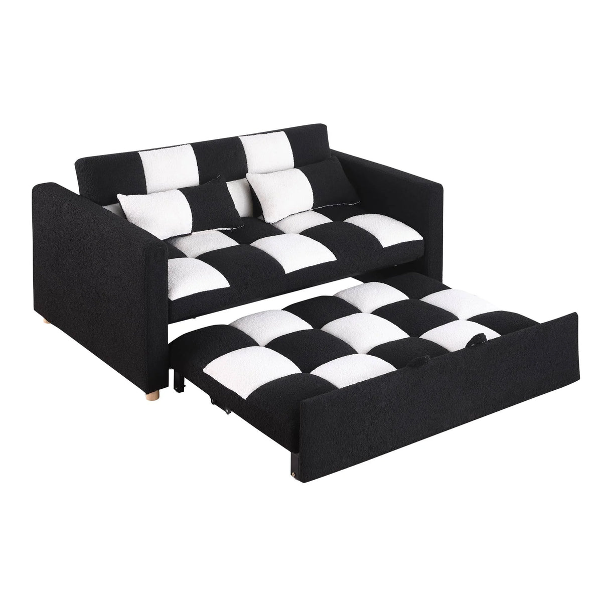 45 x 68 Small Convertible Loveseat Sleeper Sofa Bed with 2 Pillows A42994