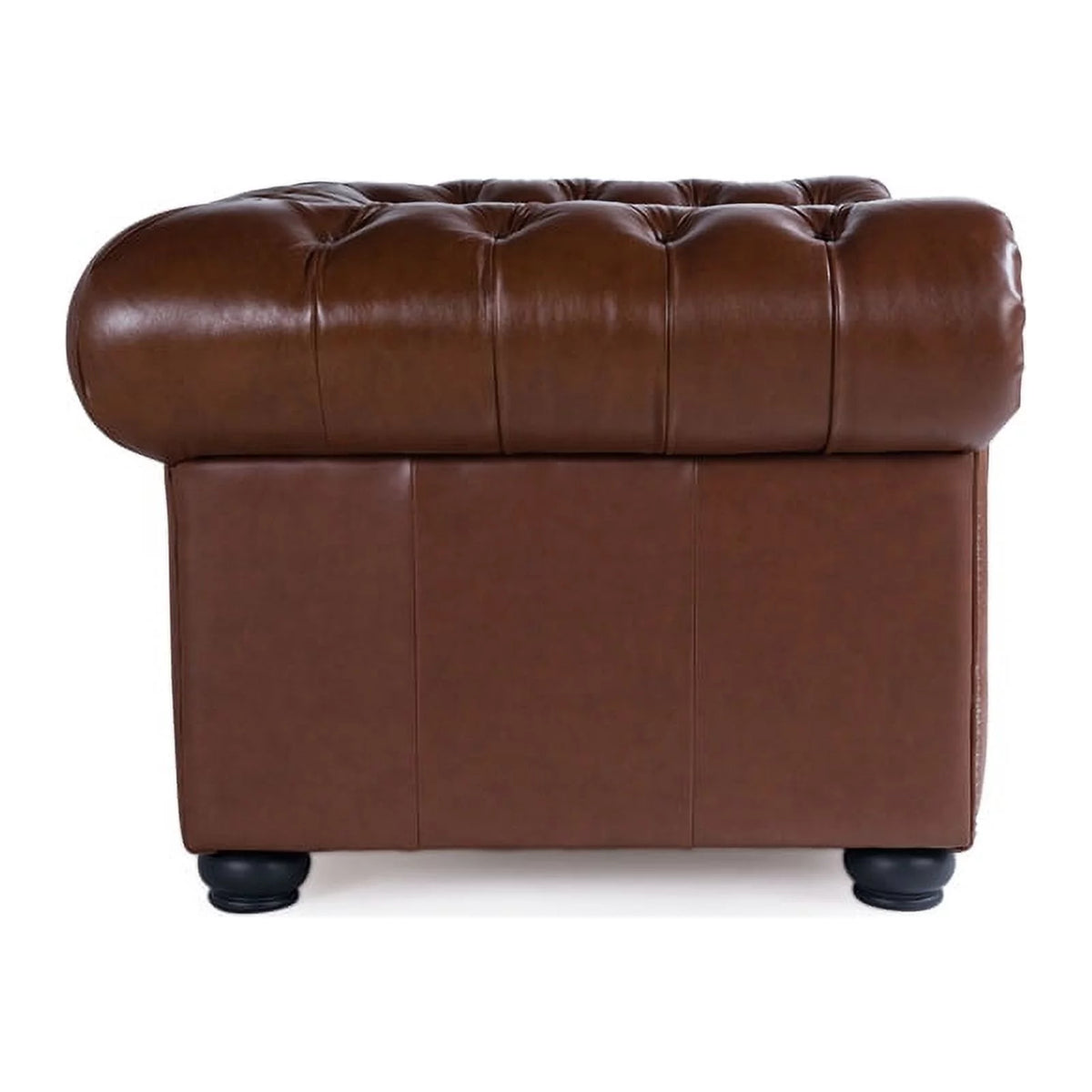 20" Traditional Leather Tufted Back Chesterfield Sofa F6888