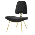 Black Velvet Accent Chair Y89137