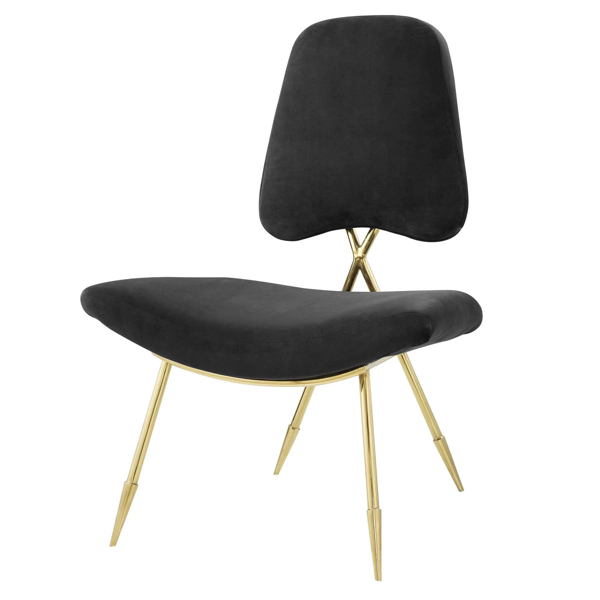 Black Velvet Accent Chair Y89137