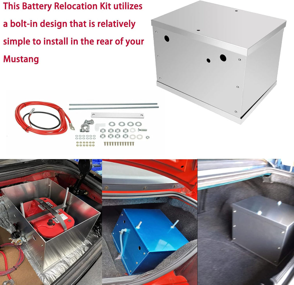 Aluminum Battery Box Relocation Kit for Ford Mustang A188