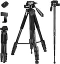 72-Inch Aluminum Camera Phone Tripod Monopod with Carrying Case I962155
