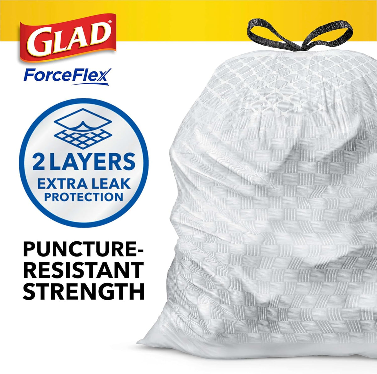 13 Gal Tall Kitchen Drawstring Garbage Bags, 110 Ct C24574