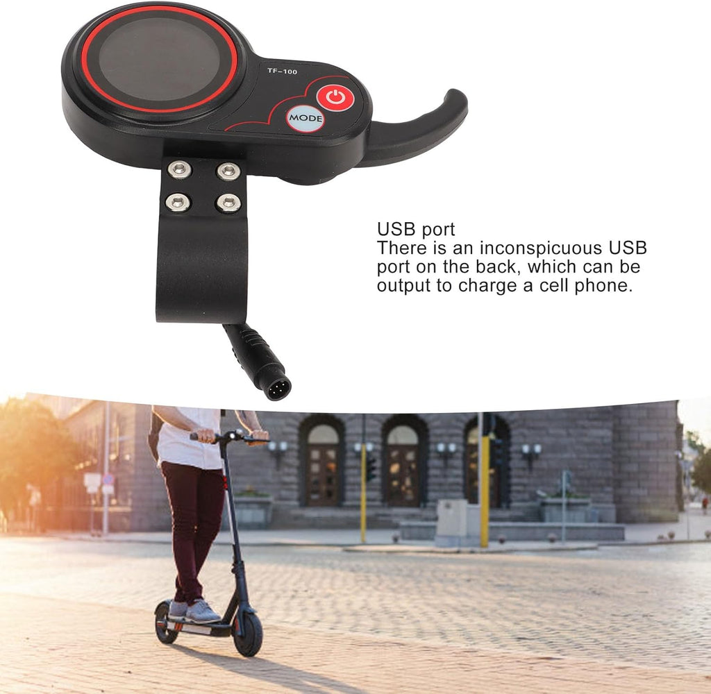 Electric Thumb Throttle with LCD Display, 6 Pin Waterproof Connector, Finger Throttle for M4 Electric Scooter C31827