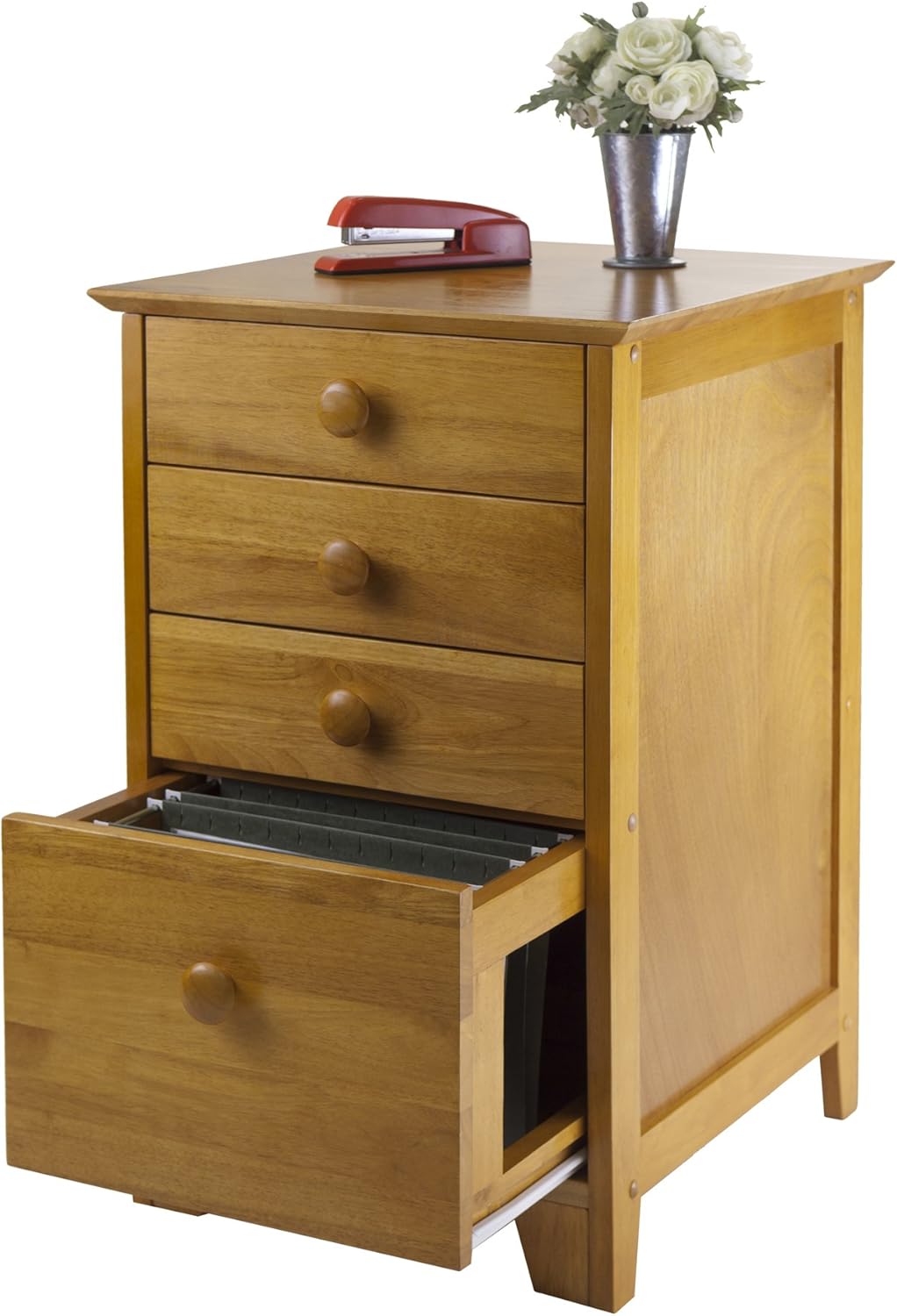 Honey Wood Filing Cabinet Q457739