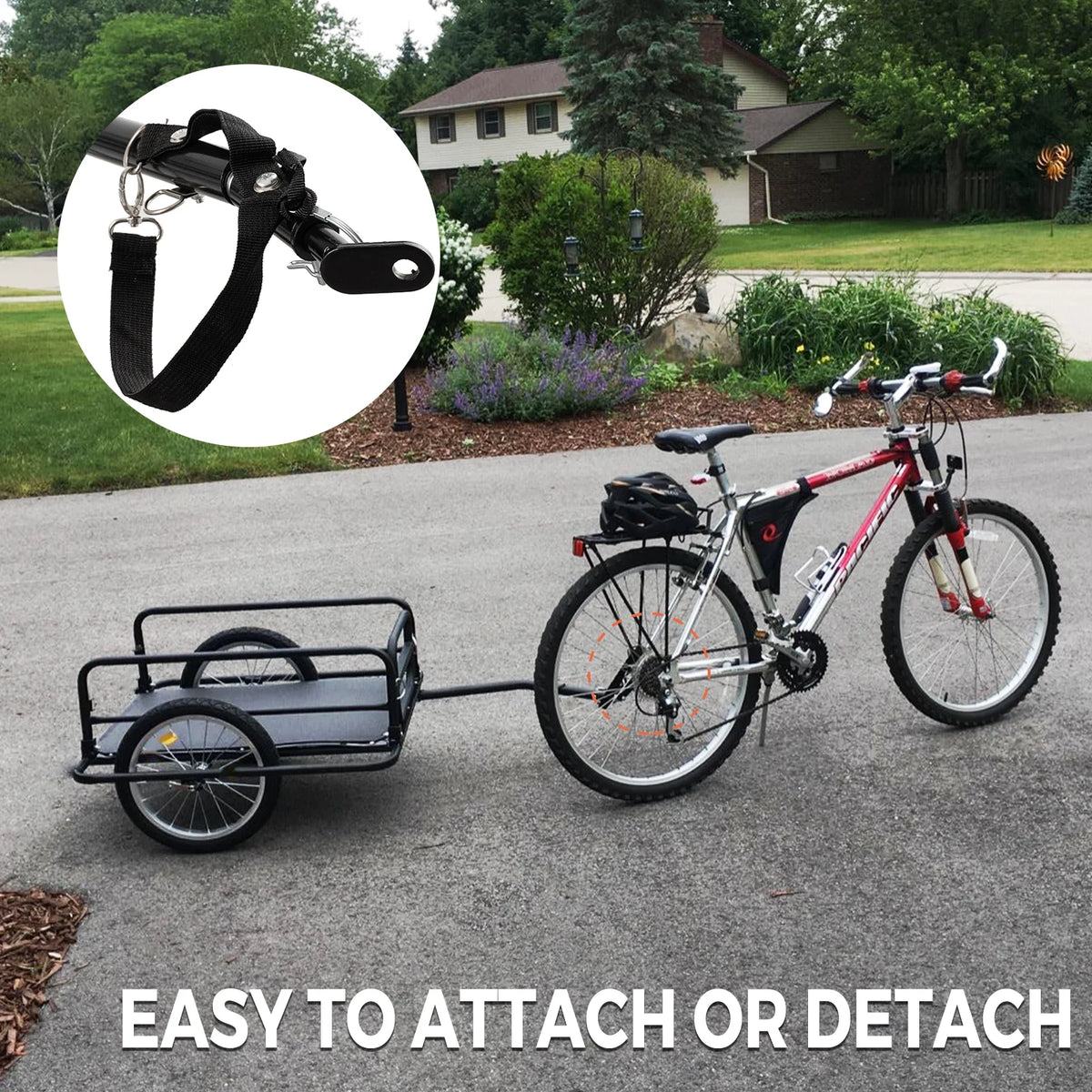 Foldable Bike Cargo Trailer with 16'' Wheels G957166