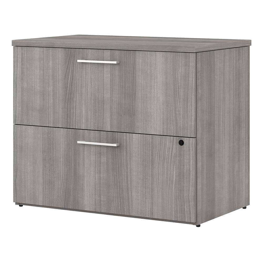 2 Drawer Lateral File Cabinet, 36W, Platinum Gray R67283