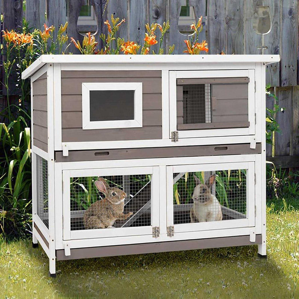 Indoor Outdoor Rabbit Hutch with Wheels N512609