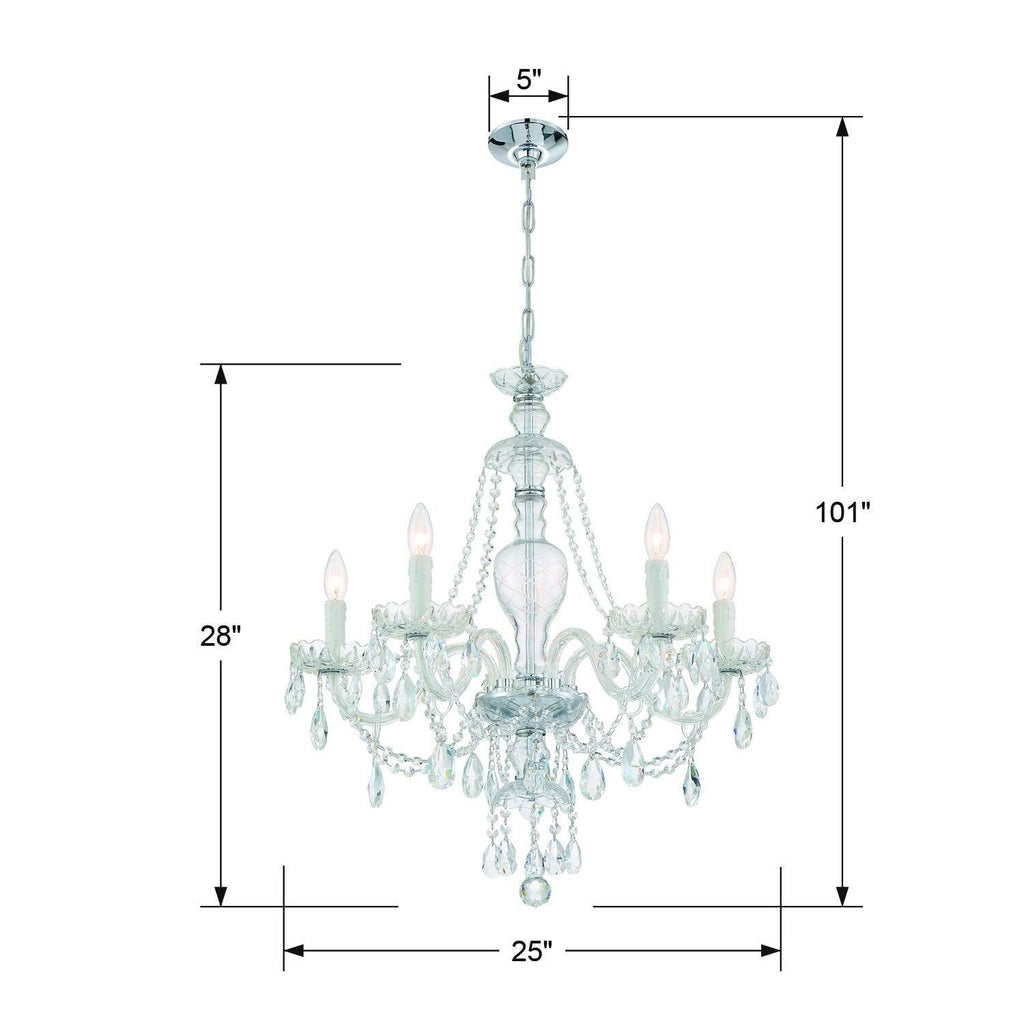 Chrome 5 Light Chandelier L760