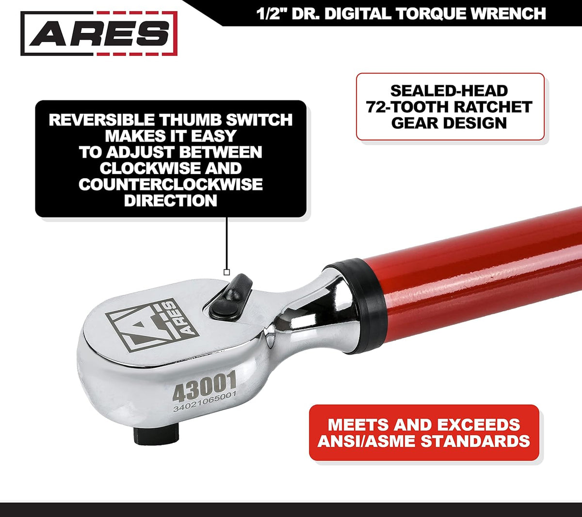 1/2-Inch Drive Electronic Digital Torque Wrench P363235
