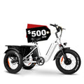 Electric Trike 20" Fat Tire 750W 48V 31.5Ah Removable Dual Battery 3 Wheel Electric Bicycle with Large Basket G497172