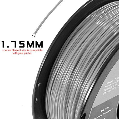 PLA 3D Printer Filament, 1.75 mm, 1 kg Spool, Transparent Blue Q446