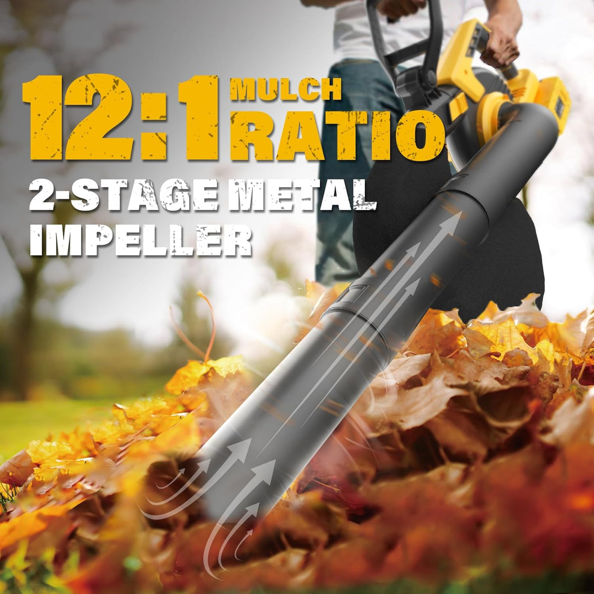 40V 330CFM Cordless Leaf Blower & Vacuum with 2x4.0Ah Battery & Charger V42798