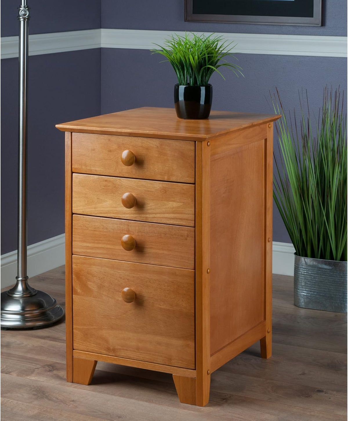 Honey Wood Filing Cabinet Q457739