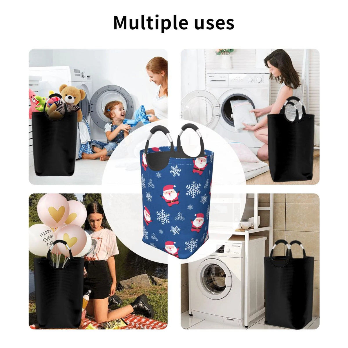 50L Rectangular Waterproof Foldable Laundry Hamper H5195