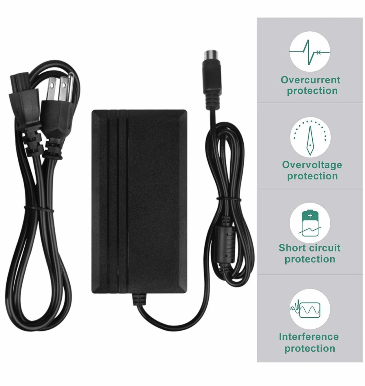 Compatible 4-Pin DIN AC / DC Adapter Power Supply Cord R173840