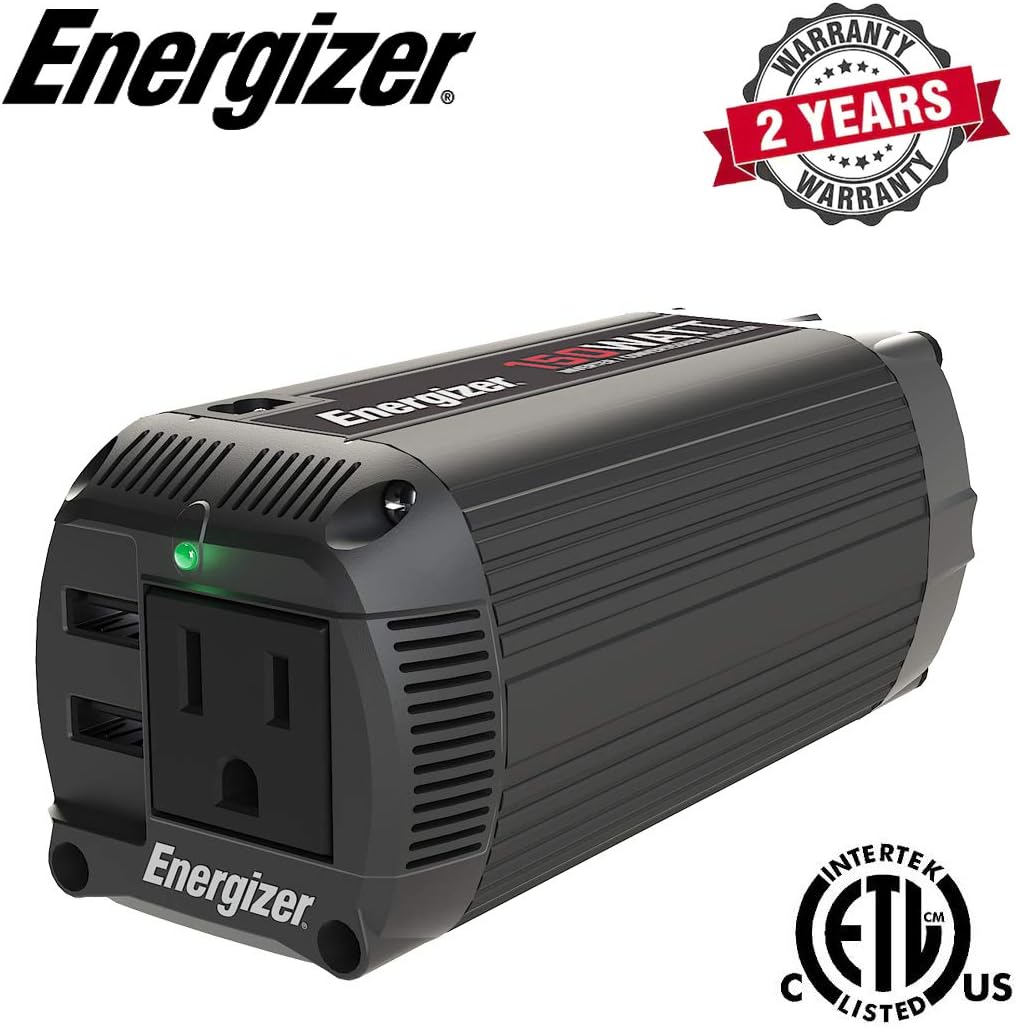 2000 watts Modified Sine Wave Car Power Inverter, 12v to 110v, Two AC Outlets, Two USB Ports, DC to AC Converter W615217