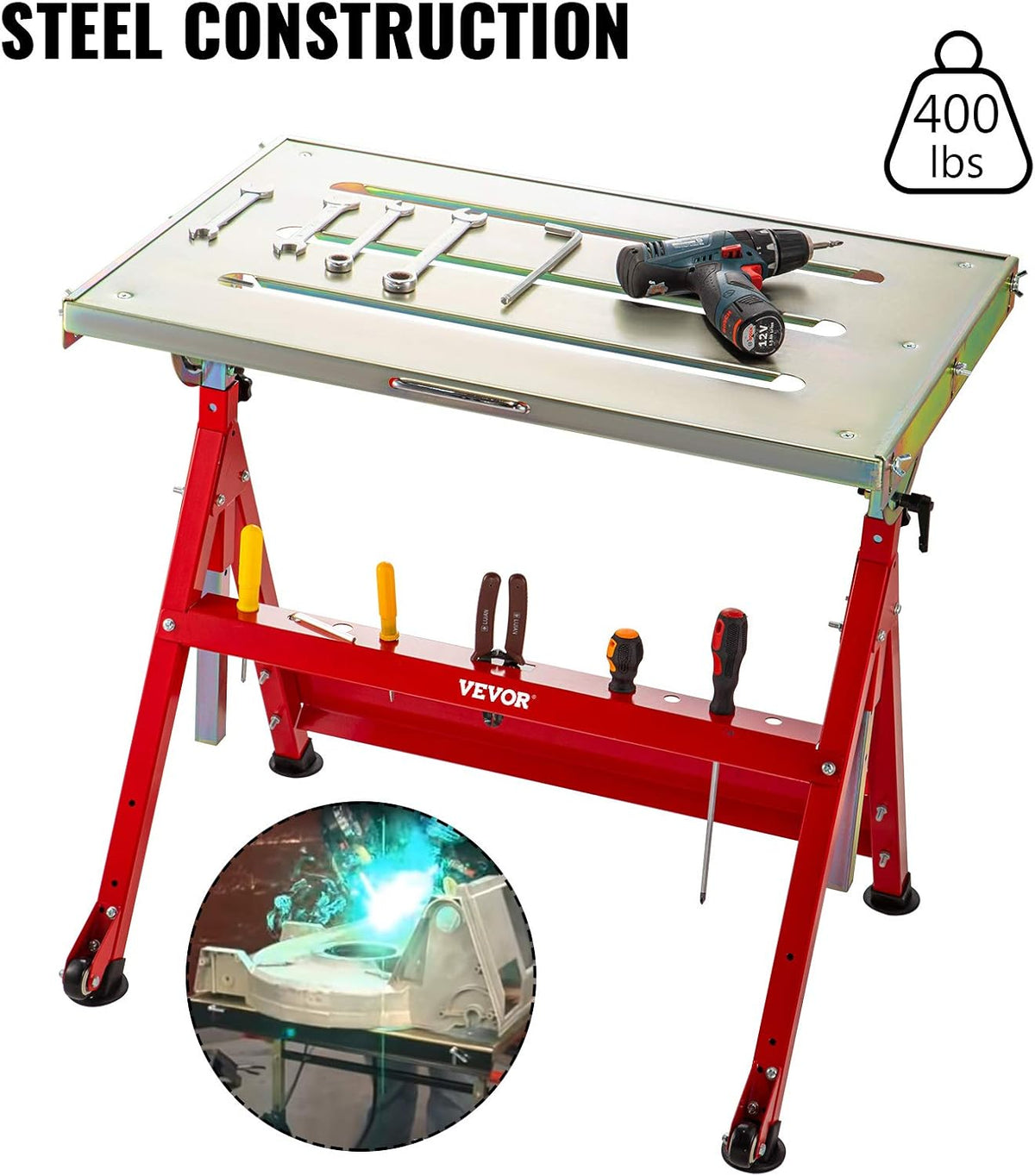 36'' x 20'' Steel Welding Table with Casters C218637